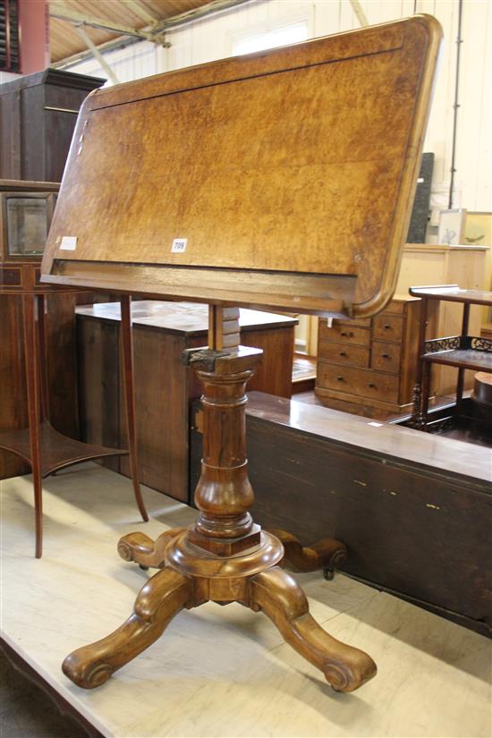 Late Victorian walnut and burr walnut Carters Patent Literary Machine